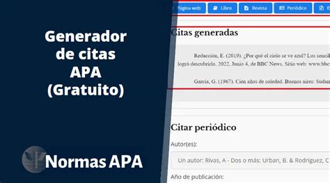 formato apa online generador|Generador de citas APA gratuito [Versión 2024]